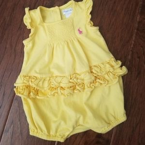 Ralph Lauren Yellow Romper Size 3 Months